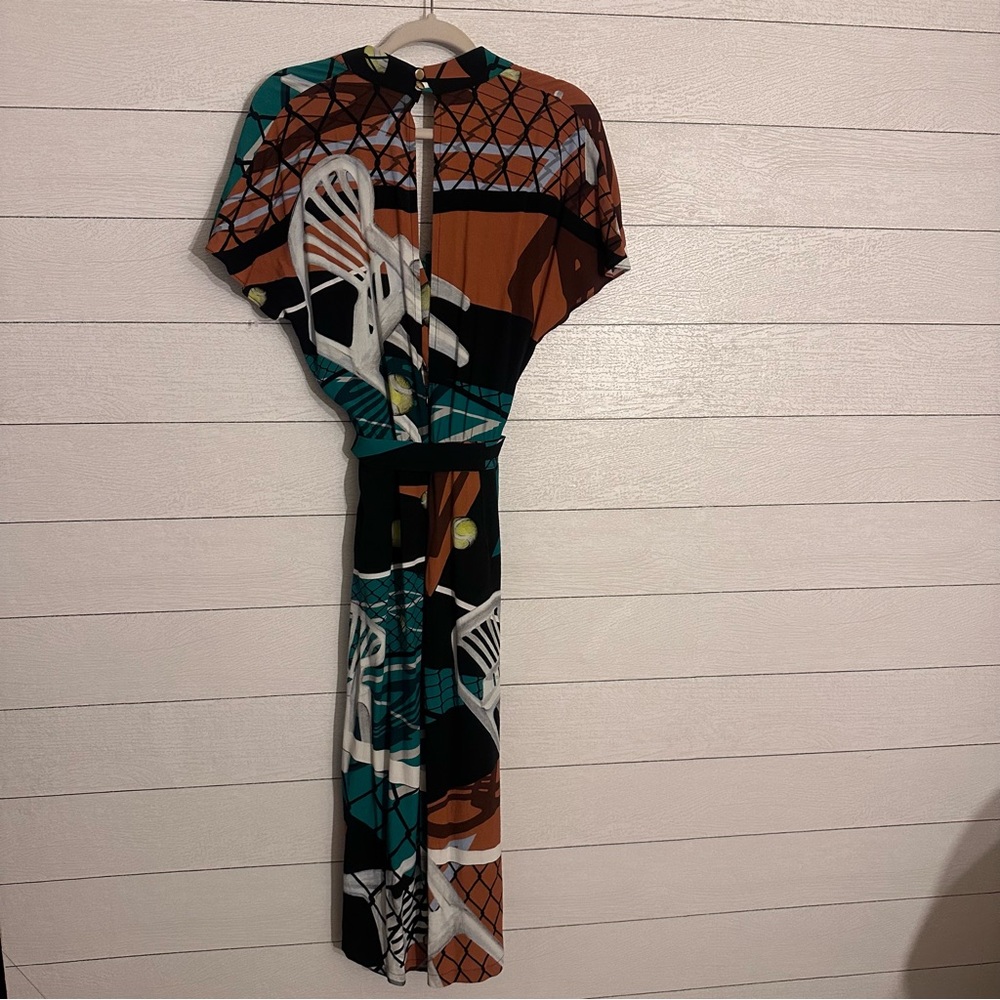 Tomcsanyi Budapest Court Print Kimono Jumpsuit Medium - Picture 9 of 10